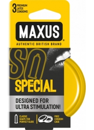 Презервативы с точками и рёбрами в железном кейсе MAXUS Special - 3 шт. - Maxus - купить с доставкой в Волгограде
