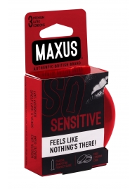 Ультратонкие презервативы в железном кейсе MAXUS Sensitive - 3 шт. - Maxus - купить с доставкой в Волгограде