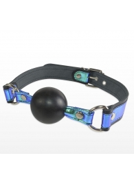 Кляп-шарик на чёрно-синих ремешках - Sitabella - купить с доставкой в Волгограде