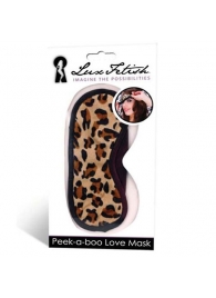 Леопардовая маска на глаза Peek-a-Boo - Lux Fetish - купить с доставкой в Волгограде