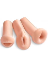 Комплект из 3 мастурбаторов All 3 Holes: вагина, анус, ротик - Pipedream - в Волгограде купить с доставкой