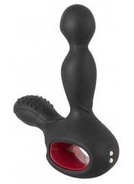 Черный вибромассажер простаты с нагревом и ротацией Prostate Plug - 14,5 см. - Orion - в Волгограде купить с доставкой