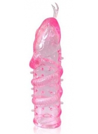 Закрытая рельефная насадка Crystal sleeve snakes в виде змеи с усиками - 14 см. - Erowoman-Eroman - в Волгограде купить с доставкой