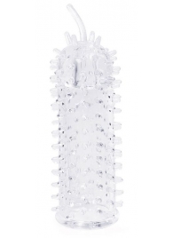 Закрытая рельефная насадка Crystal sleeve с усиками - 12 см. - Erowoman-Eroman - в Волгограде купить с доставкой