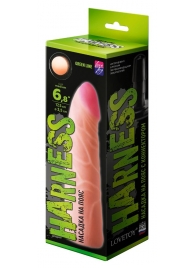 Фаллическая насадка на трусики харнесс - 17,5 см. - LOVETOY (А-Полимер) - купить с доставкой в Волгограде