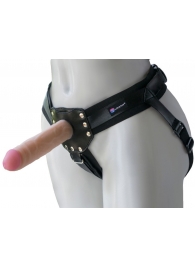 Черный пояс-трусики с двумя насадками  Экзотик-Linda  - 15,5 и 10,5 см. - LOVETOY (А-Полимер) - купить с доставкой в Волгограде