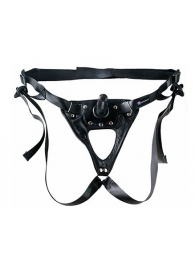 Черный пояс-трусики с насадкой  Soft-Принц  - 17 см. - LOVETOY (А-Полимер) - купить с доставкой в Волгограде