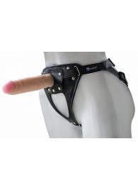 Черный пояс-трусики с насадкой  Soft-Принц  - 17 см. - LOVETOY (А-Полимер) - купить с доставкой в Волгограде