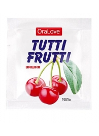 Пробник гель-смазки Tutti-frutti с вишнёвым вкусом - 4 гр. - Биоритм - купить с доставкой в Волгограде