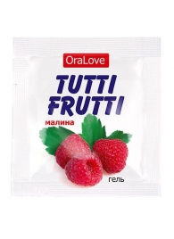 Пробник гель-смазки Tutti-frutti с малиновым вкусом - 4 гр. - Биоритм - купить с доставкой в Волгограде
