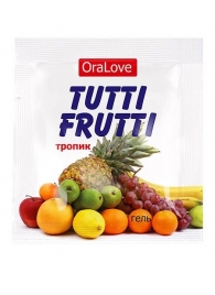 Пробник гель-смазки Tutti-frutti со вкусом тропических фруктов - 4 гр. - Биоритм - купить с доставкой в Волгограде