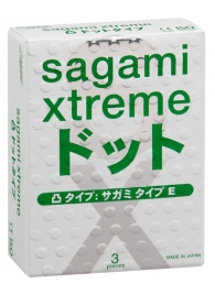 Презервативы Sagami Xtreme SUPER DOTS с точками - 3 шт. - Sagami - купить с доставкой в Волгограде