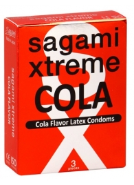 Ароматизированные презервативы Sagami Xtreme COLA - 3 шт. - Sagami - купить с доставкой в Волгограде