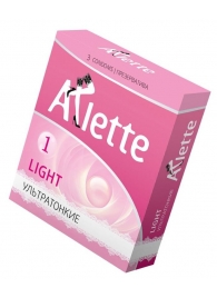 Ультратонкие презервативы Arlette Light - 3 шт. - Arlette - купить с доставкой в Волгограде