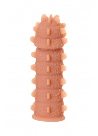 Телесная реалистичная насадка KOKOS Extreme Sleeve 04 с дополнительной стимуляцией - 12,7 см. - KOKOS - в Волгограде купить с доставкой