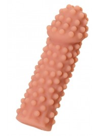 Телесная реалистичная насадка KOKOS Extreme Sleeve 10 с дополнительной стимуляцией - 14,7 см. - KOKOS - в Волгограде купить с доставкой