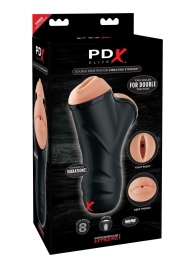 Мастурбатор в колбе с двумя тоннелями Double Penetration Vibrating Stroker - Pipedream - в Волгограде купить с доставкой