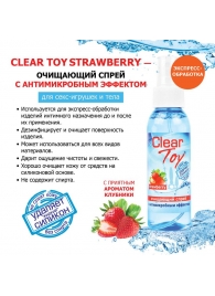 Очищающий спрей для игрушек CLEAR TOY Strawberry - 100 мл. - Биоритм - купить с доставкой в Волгограде