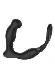 Черная анальная пробка NEXUS SIMUL8 с фиксацией на теле кольцами - Nexus Range - в Волгограде купить с доставкой