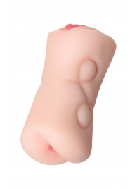 Телесный двусторонний мастурбатор Rich Fruit - вагина и анус - ToyFa - в Волгограде купить с доставкой