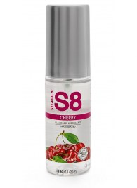 Смазка на водной основе S8 Flavored Lube со вкусом вишни - 50 мл. - Stimul8 - купить с доставкой в Волгограде