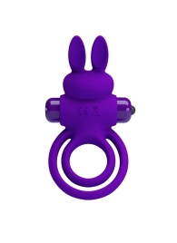 Фиолетовое эрекционное кольцо с вибростимуляцией клитора Vibrant Penis Ring III - Baile - в Волгограде купить с доставкой