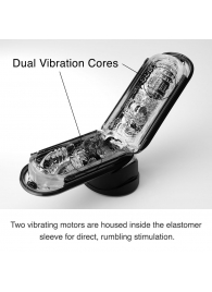 Черный мастурбатор Flip Zero с вибрацией - Tenga - в Волгограде купить с доставкой