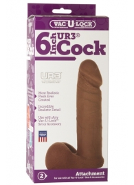 Насадка-мулат для трусиков Vac-U-Lock 6  ULTRASKYN Cock - 17,3 см. - Doc Johnson - купить с доставкой в Волгограде
