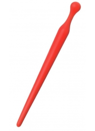 Красный силиконовый уретральный плаг - 10 см. - ToyFa - купить с доставкой в Волгограде