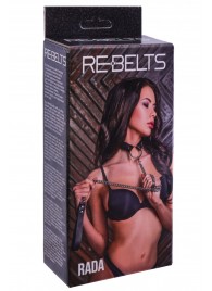 Черный поводок и чокер с кольцом Rada - Rebelts - купить с доставкой в Волгограде