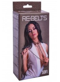 Коричневый поводок и чокер с кольцом Sofi - Rebelts - купить с доставкой в Волгограде