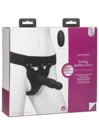 Черный полый вибрострапон Body Extensions BE Aroused - 17,78 см. - Doc Johnson - купить с доставкой в Волгограде