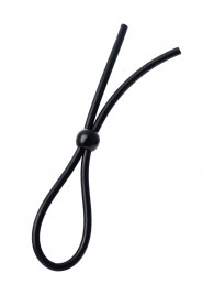 Черное лассо на пенис с одной бусиной - A-toys - в Волгограде купить с доставкой