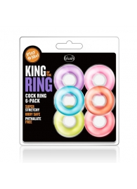 Набор из 6 эрекционных колец King of the Ring - Blush Novelties - в Волгограде купить с доставкой