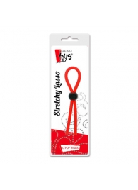 Красное эрекционное лассо с одной бусинкой-утяжкой STRETCHY THICK LASSO - Dream Toys - в Волгограде купить с доставкой