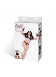 Чёрные манжеты для фиксации на кровати Bondage Bed Strap - Lux Fetish - купить с доставкой в Волгограде