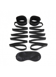 Чёрные манжеты для фиксации на кровати Bondage Bed Strap - Lux Fetish - купить с доставкой в Волгограде