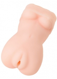 Телесный мастурбатор в виде женской фигурки - Toyfa Basic - в Волгограде купить с доставкой