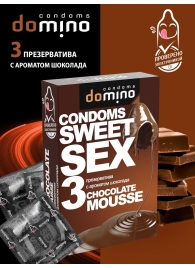 Презервативы для орального секса DOMINO Sweet Sex с ароматом шоколадного мусса - 3 шт. - Domino - купить с доставкой в Волгограде
