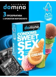 Презервативы для орального секса DOMINO Sweet Sex с ароматом мороженого - 3 шт. - Domino - купить с доставкой в Волгограде