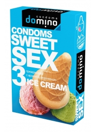 Презервативы для орального секса DOMINO Sweet Sex с ароматом мороженого - 3 шт. - Domino - купить с доставкой в Волгограде