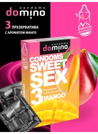 Презервативы для орального секса DOMINO Sweet Sex с ароматом манго - 3 шт. - Domino - купить с доставкой в Волгограде