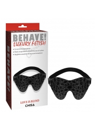 Черная маска на глаза Behave - Chisa - купить с доставкой в Волгограде
