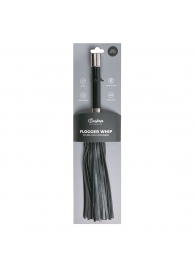 Черная плеть Easytoys Flogger With Metal Grip - 38 см. - Easy toys - купить с доставкой в Волгограде