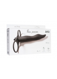 Черная вибронасадка для двойного проникновения Flirtini - 15,9 см. - Lola Games - купить с доставкой в Волгограде