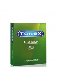 Текстурированные презервативы Torex  С точками  - 3 шт. - Torex - купить с доставкой в Волгограде