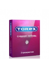 Презервативы Torex  Сладкая любовь  с ароматом клубники - 3 шт. - Torex - купить с доставкой в Волгограде