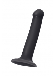 Черный фаллос на присоске Silicone Bendable Dildo M - 18 см. - Strap-on-me - купить с доставкой в Волгограде