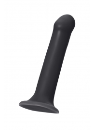 Черный фаллос на присоске Silicone Bendable Dildo L - 19 см. - Strap-on-me - купить с доставкой в Волгограде