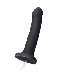 Черный фаллос с имитацией эякуляции Silicon Cum Dildo L - 19,6 см. - Strap-on-me - купить с доставкой в Волгограде